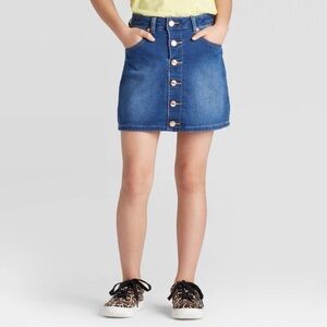 Cat & Jack Girls Adjustable Waist Button Front Skirt